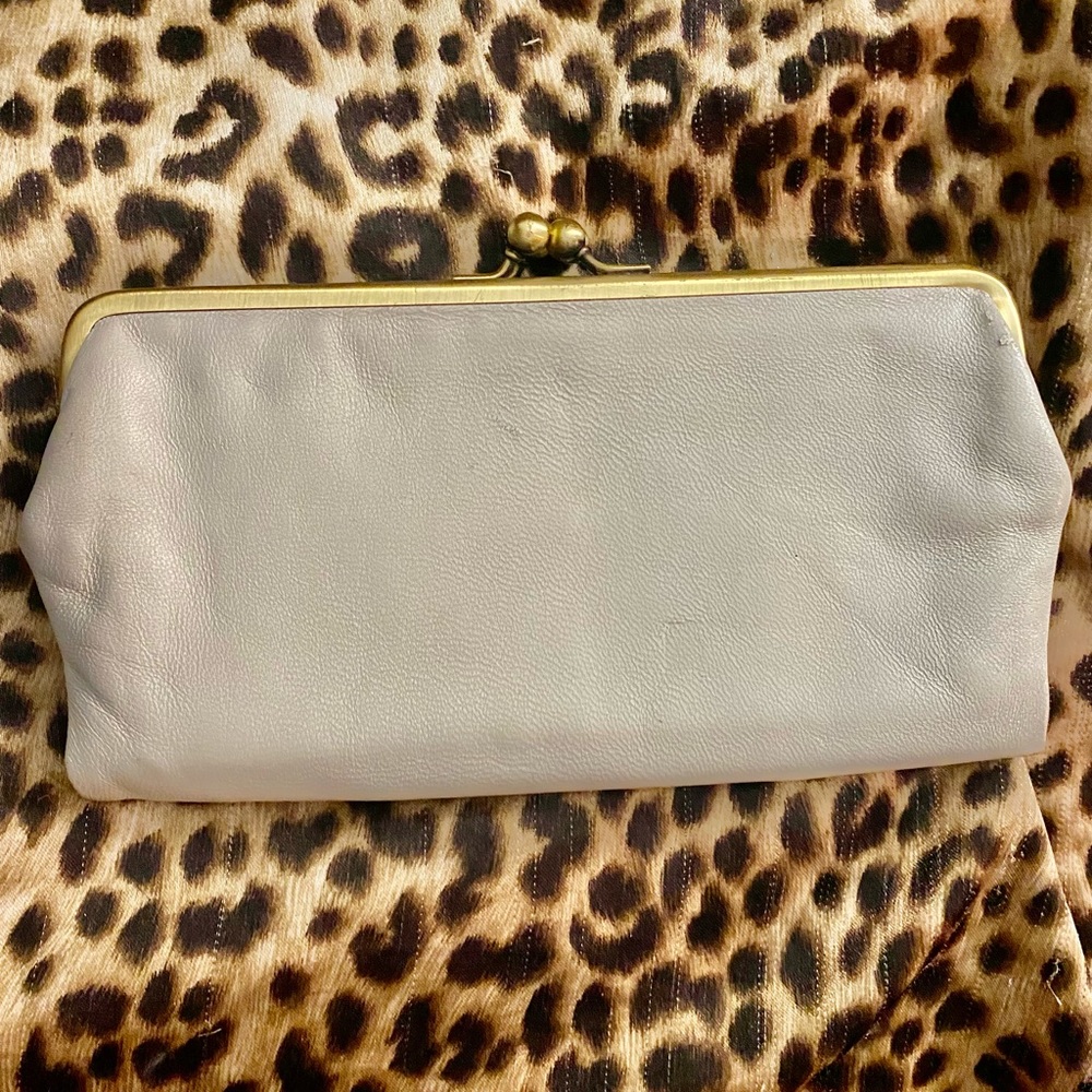 MUNDI Vintage, NEW, Ivory/Bone/Nude, Soft, Genuine Leather Double Sided Clutch